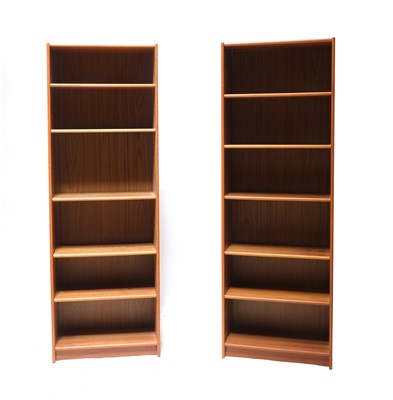 Lot 643 - A pair of Danish teak bookcases
