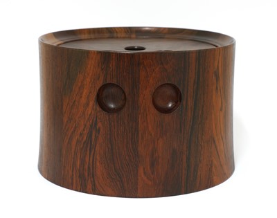Lot 640 - A Danish rosewood ice bucket and cover