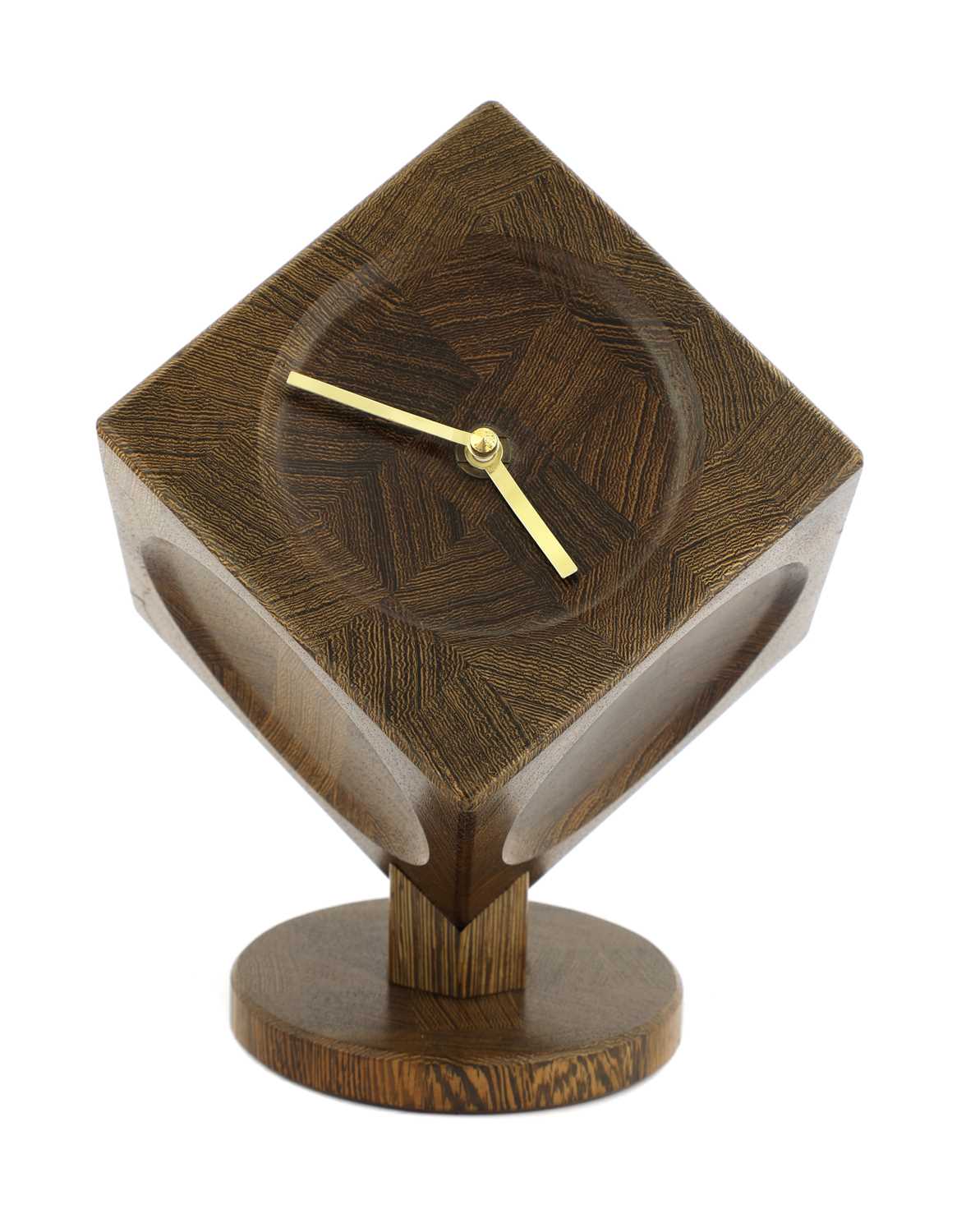 Lot 639 - A Danish wenge cube desk clock