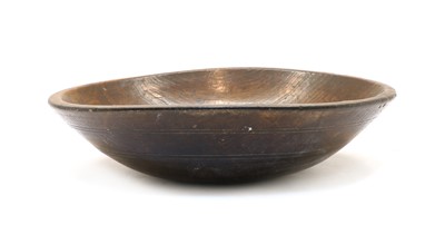 Lot 215 - A 19th century wooden dairy bowl