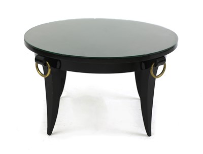 Lot 285 - A French ebonised Empire-style coffee table