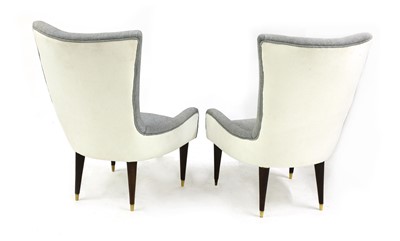 Lot 340 - A pair of Italian slipper chairs