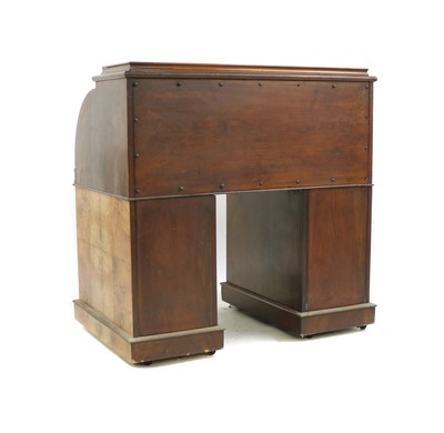 Lot 289 - A Victorian burr walnut revolving cylinder top desk