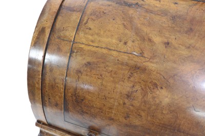 Lot 289 - A Victorian burr walnut revolving cylinder top desk
