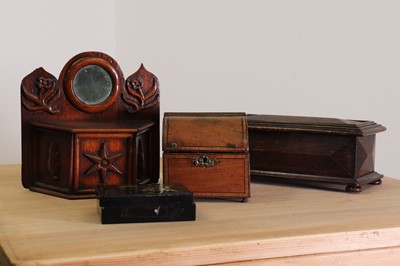 Lot 94 - A small French wall collection box