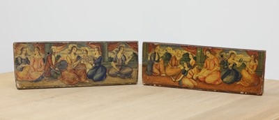 Lot 205 - A pair of naive pictures of seated figures