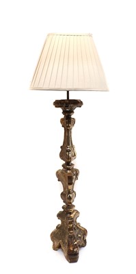 Lot 111A - A baroque style giltwood table lamp