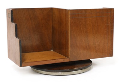 Lot 305 - An Art Deco walnut revolving desk bookstand