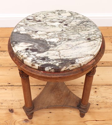 Lot 204 - A French marble-topped occasional table