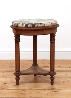 Lot 204 - A French marble-topped occasional table
