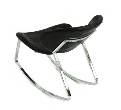 Lot 342 - A contemporary chrome rocking chair