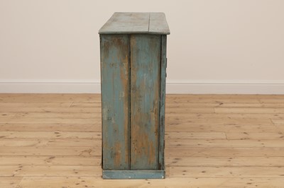 Lot 182 - A blue-painted cupboard