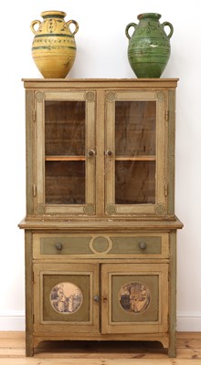 Lot 10 - A painted oak larder cupboard