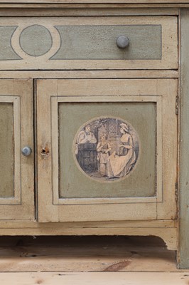 Lot 10 - A painted oak larder cupboard