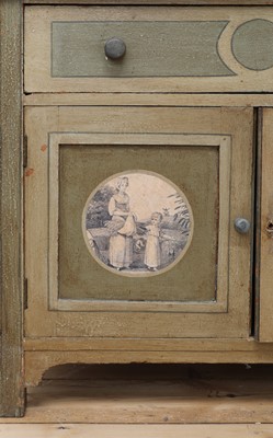 Lot 10 - A painted oak larder cupboard