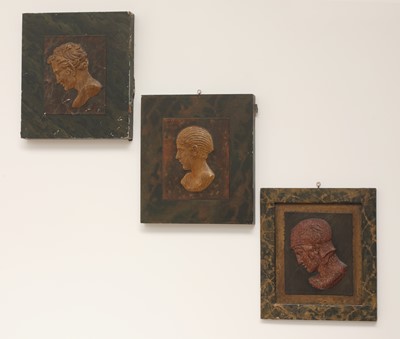 Lot 6 - Eight grand-tour-style relief panels