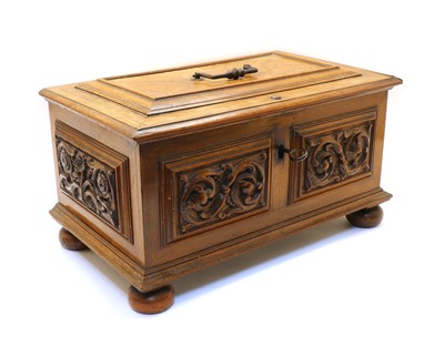 Lot 179 - An 18th century Continental walnut box