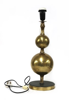 Lot 588 - A brass table lamp