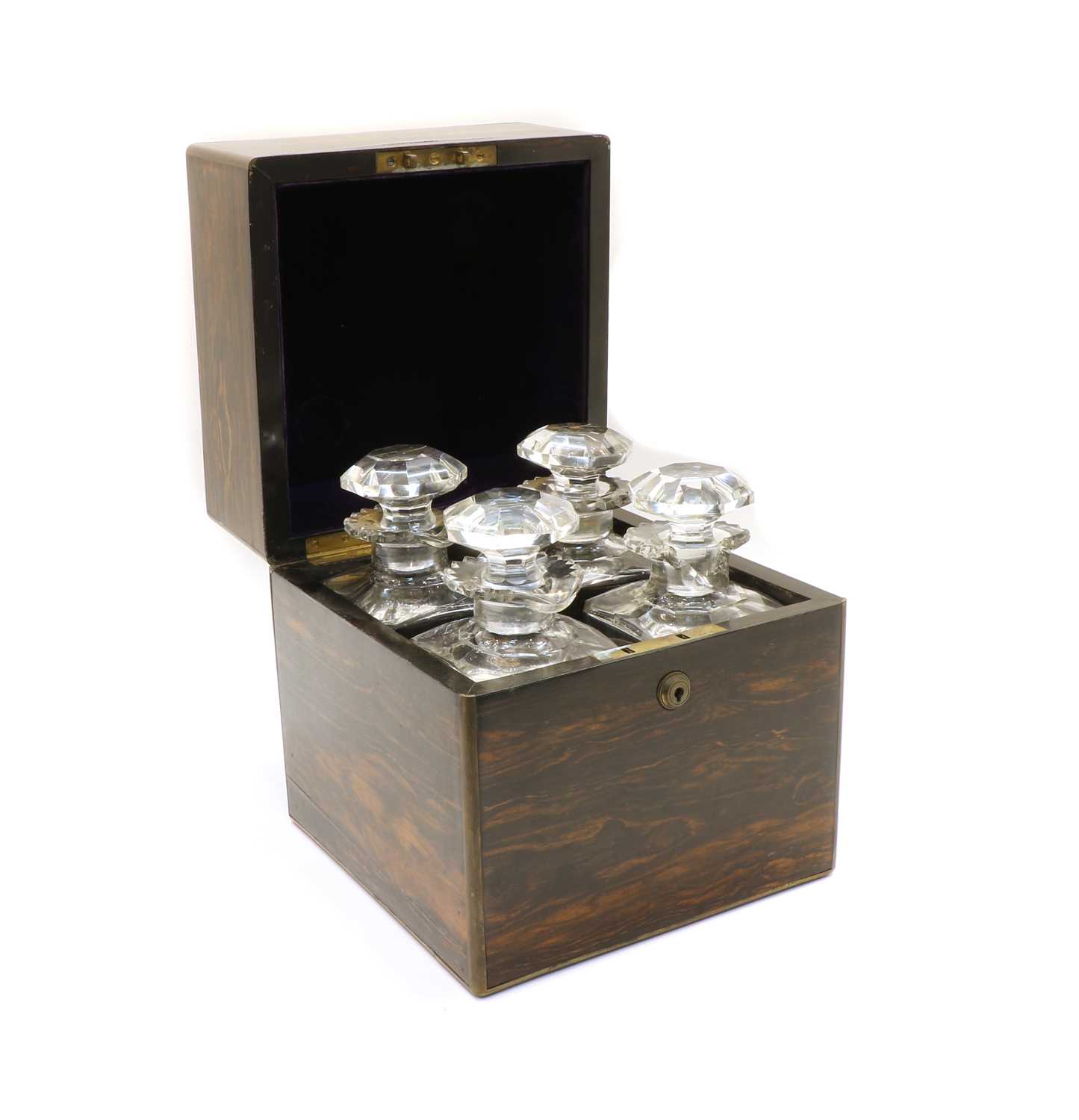 Lot 180 - A Victorian coromandel decanter box