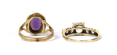 Lot 173 - A 9ct gold single stone amethyst ring
