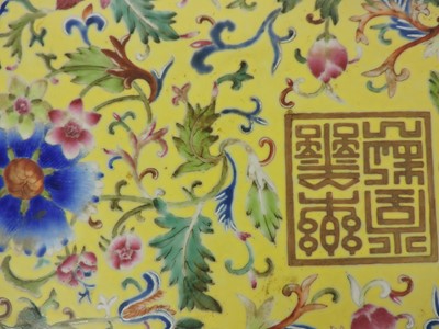 Lot 83 - A Chinese famille rose plaque