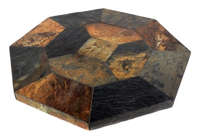 Lot 661 - A brutalist octagonal slate coffee table