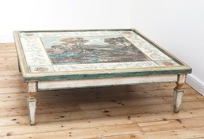 Lot 2 - A large Continental painted wood coffee table