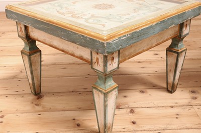 Lot 9 - A pair of Continental painted wood low tables