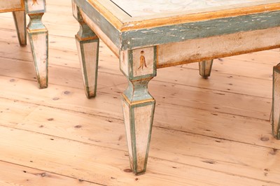 Lot 9 - A pair of Continental painted wood low tables