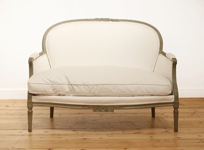 Lot 7 - A small French Louis XVI-style settee