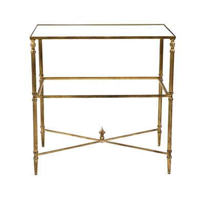 Lot 340 - A Regency-style mirrored glass and gilt-metal side table