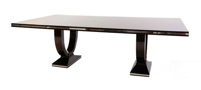 Lot 356 - An Art Deco-style Macassar ebony dining table
