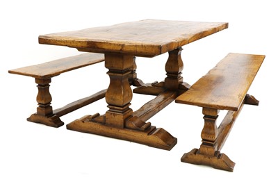 Lot 324 - An oak refectory-type table