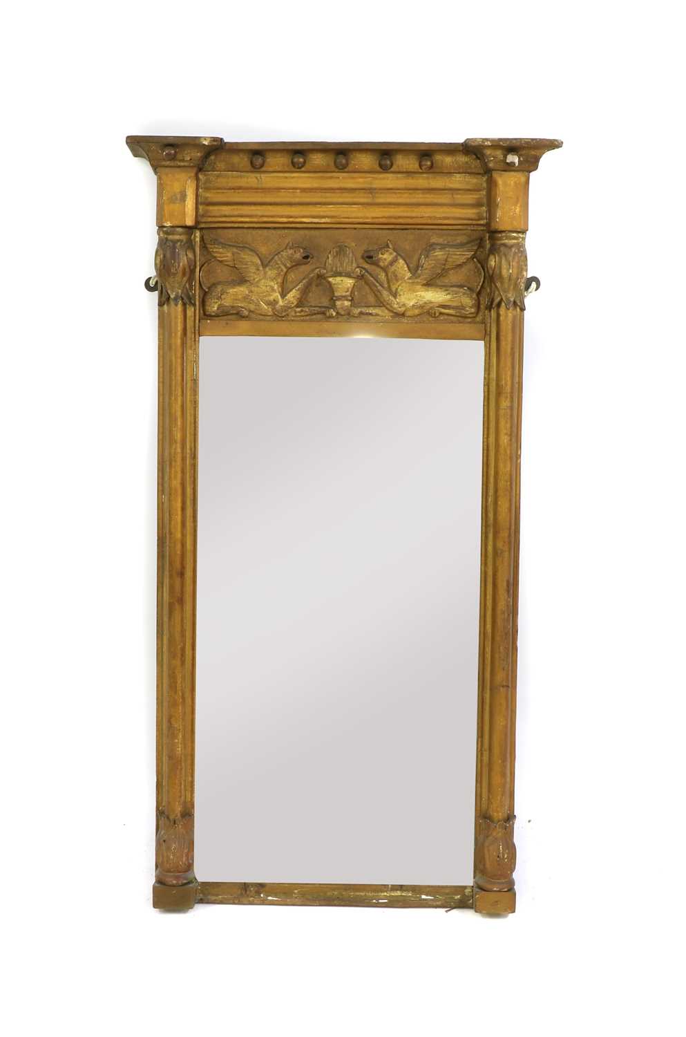 Lot 344 - A Regency gilt pier mirror