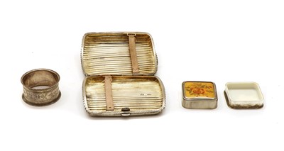 Lot 22 - A Victorian silver cigarette case with reeded decoration