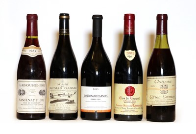 Lot 271 - Assorted Red Wine: Ch Corton Grancey, Grand Cru, Louis Latour, 1978, one bottle and 4various others