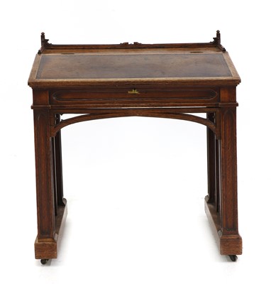 Lot 47 - A Gothic Revival oak desk