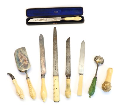 Lot 75 - Mixed ivory handled cutlery