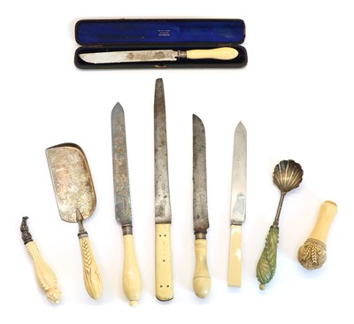 Lot 75 - Mixed ivory handled cutlery