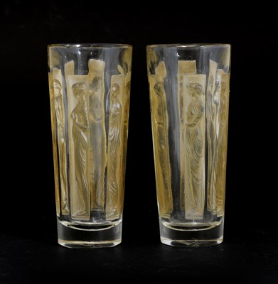 Lot 188 - Two Lalique glass beakers
