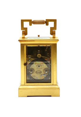 Lot 126 - A late 19th century repeating carriage clock