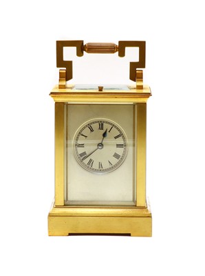 Lot 126 - A late 19th century repeating carriage clock
