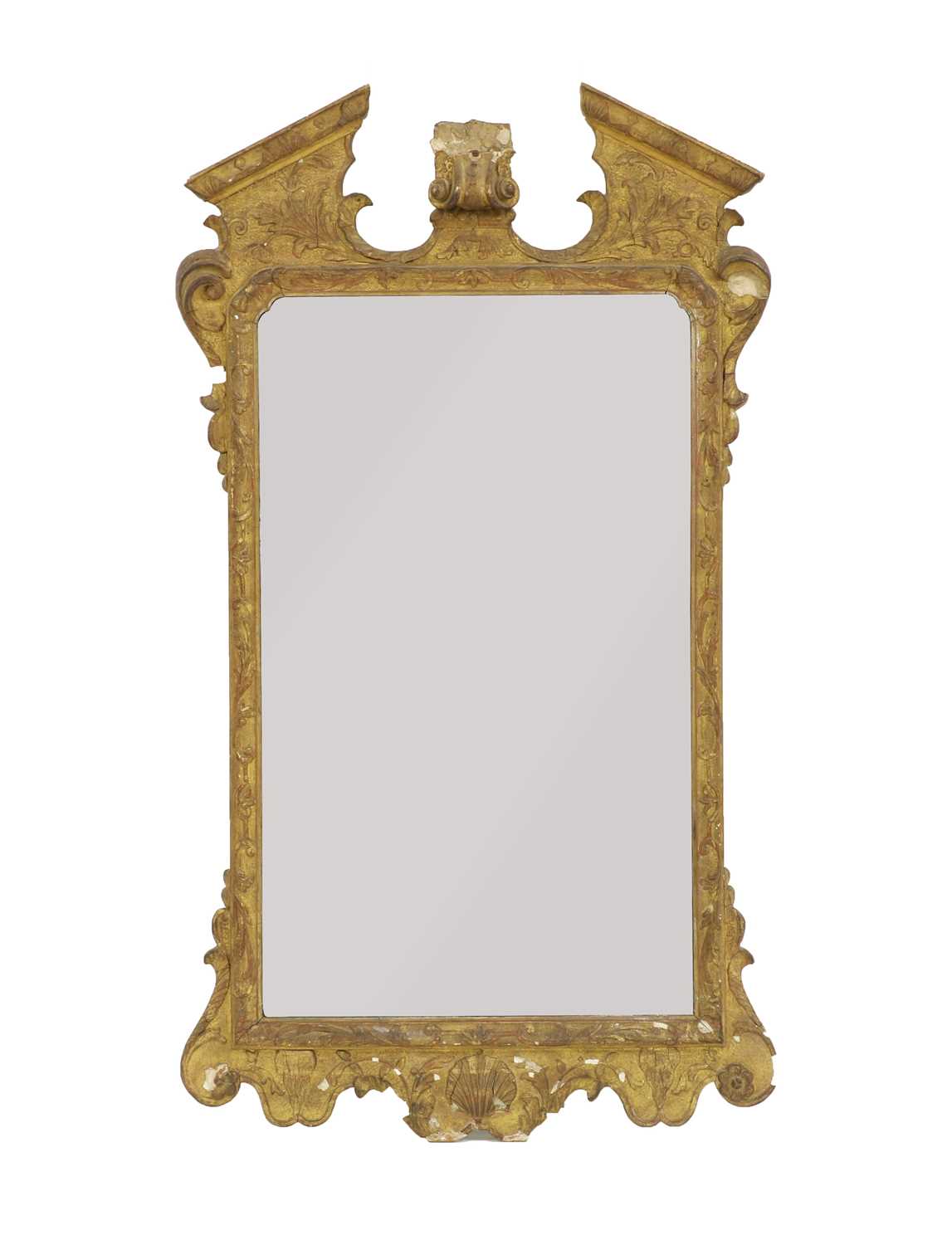 Lot 292 - A George II style gilt framed wall mirror