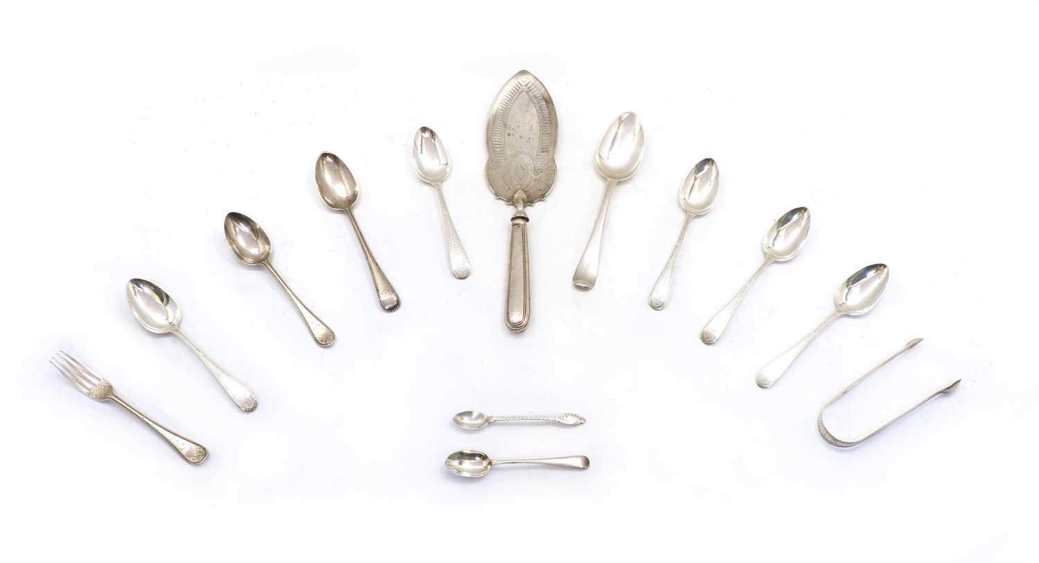 Lot 65 - A collection of silver flatware