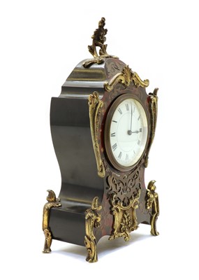 Lot 86 - A French boule work mantel clock