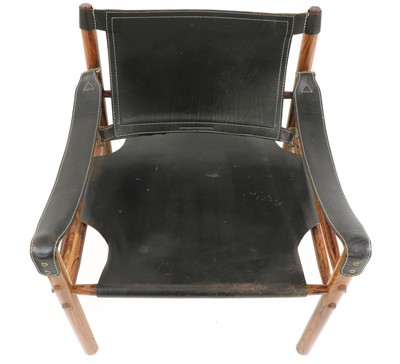 Lot 622 - A Swedish 'Sirocco' rosewood safari chair