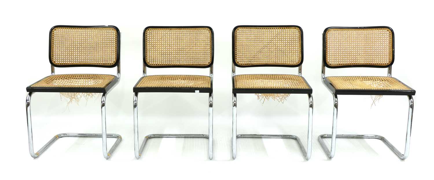 Lot 399 - A set of four classic Habitat dining chairs, circa 1970