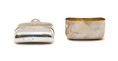 Lot 62 - A silver hip flask
