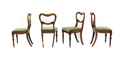 Lot 295 - A set of four Victorian mahogany chairs
