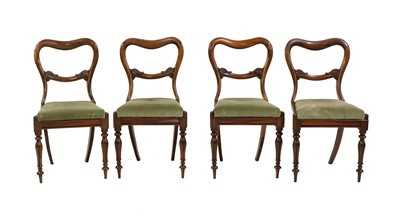 Lot 295 - A set of four Victorian mahogany chairs